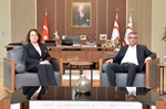 Cumhurbaşkanı Tufan Erhürman, KKTC Bakü Temsilcisi Ufuk Arca Turganer ile görüştü