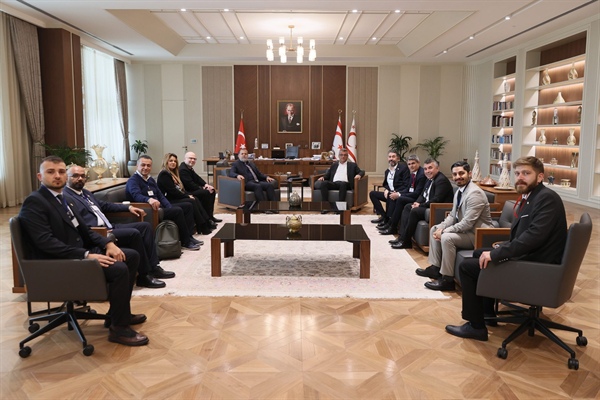 Cumhurbaşkanı Tufan Erhürman, Kuzey Kıbrıs Tanıtma Platformu heyetini kabul etti