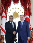 President Tufan Erhürman meets with Recep Tayyip Erdoğan, President of the Republic of Türkiye