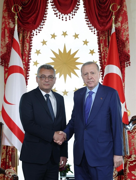 Cumhurbaşkanı Tufan Erhürman, TC Cumhurbaşkanı Recep Tayyip Erdoğan ile görüştü