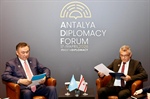 President Tufan Erhürman meets with Ambassador Kubanychbek Omuraliev, Secretary General of the Organisation of Turkic States