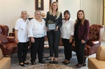 Nilden Bektaş Erhürman, Lapta Kültür ve Dayanışma Derneği başkanı ve beraberindeki heyetle görüştü