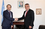 The meeting between President Tufan Erhürman and Greek Cypriot Leader Nikos Christodoulides has started