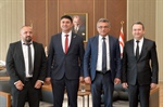 Cumhurbaşkanı Tufan Erhürman,  Dünya Türk Gençler Birliği Vakfı Genel Başkanı ve  Yönetim Kurulunu kabul etti