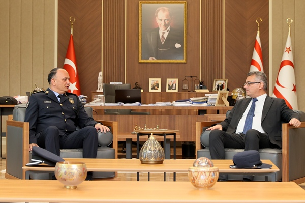 Cumhurbaşkanı Tufan Erhürman, Polis Genel Müdürü Ali Adalıer ve beraberindeki heyeti kabul etti
