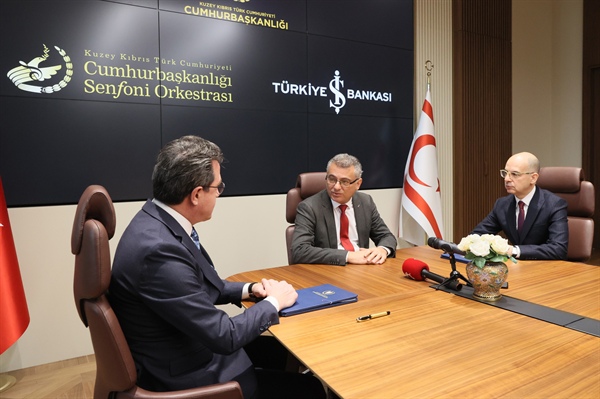 KKTC Cumhurbaşkanlığı Senfoni Orkestrası ile Türkiye İş Bankası arasında ana sponsorluk iş birliği protokolü imzalandı