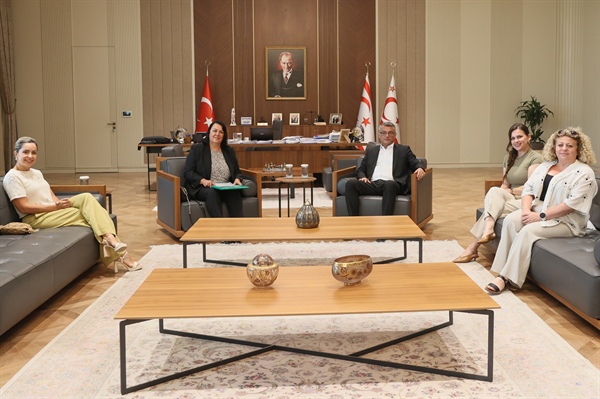 Cumhurbaşkanı Tufan Erhürman,Bozdağ,Erenköy,Mansur, Selçuklu, Alevkaya Kültür Sanat ve Spor Derneği (BEMSA) Başkanını ve beraberindeki heyeti kabul etti