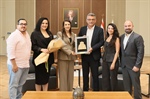 Cumhurbaşkanı Tufan Erhürman,, Kıbrıs Türk Mühendis ve Mimar Odaları Birliği'ne (KTMMOB) bağlı İç Mimarlar Odası yetkililerini kabul etti