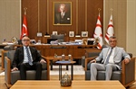 Cumhurbaşkanı Tufan Erhürman, Yüksek Mahkeme Başkanı Bertan Özerdağ'ı kabul etti