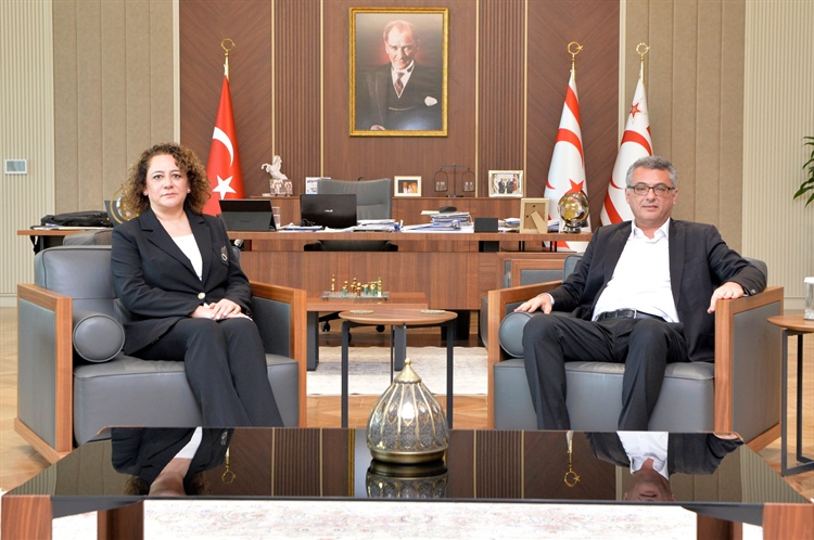 Cumhurbaşkanı Tufan Erhürman, KKTC Bakü Temsilcisi Ufuk Arca Turganer...