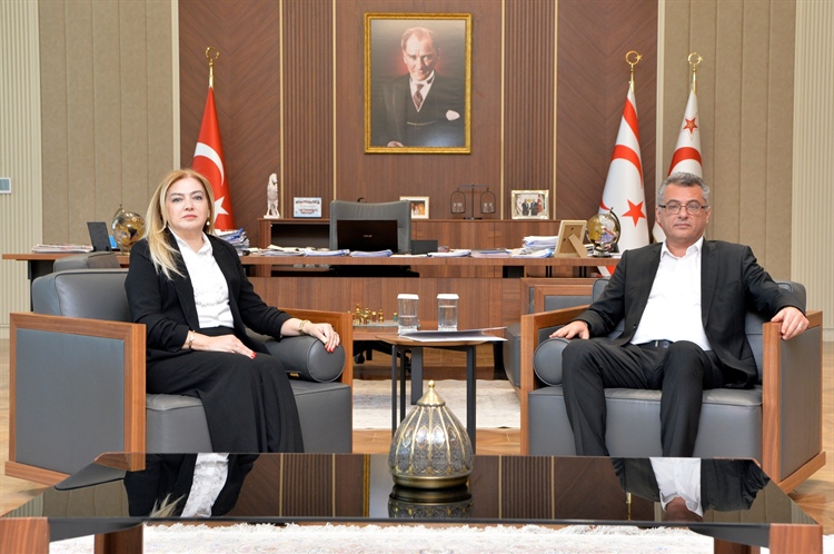 Cumhurbaşkanı Tufan Erhürman, Ombudsman İlkan Varol’u kabul etti