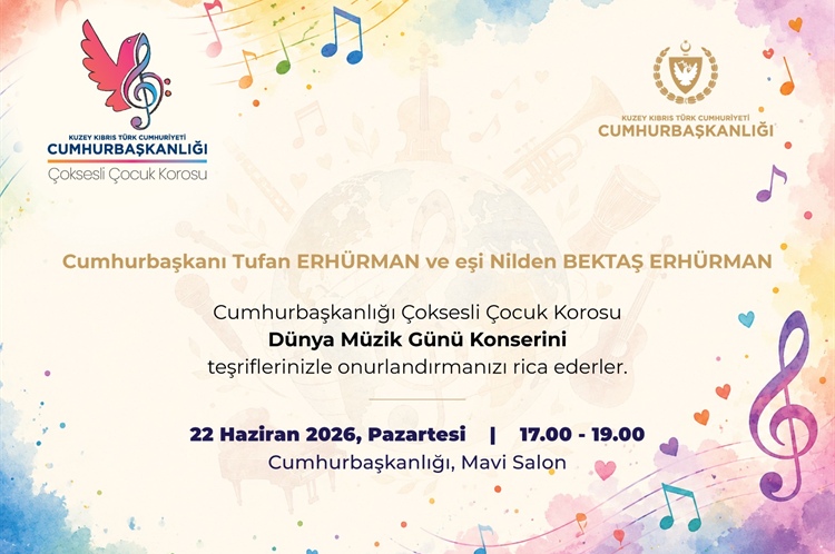 Cumhurbaşkanlığı Çoksesli Çocuk Korosu, Dünya Müzik Günü Konseri...