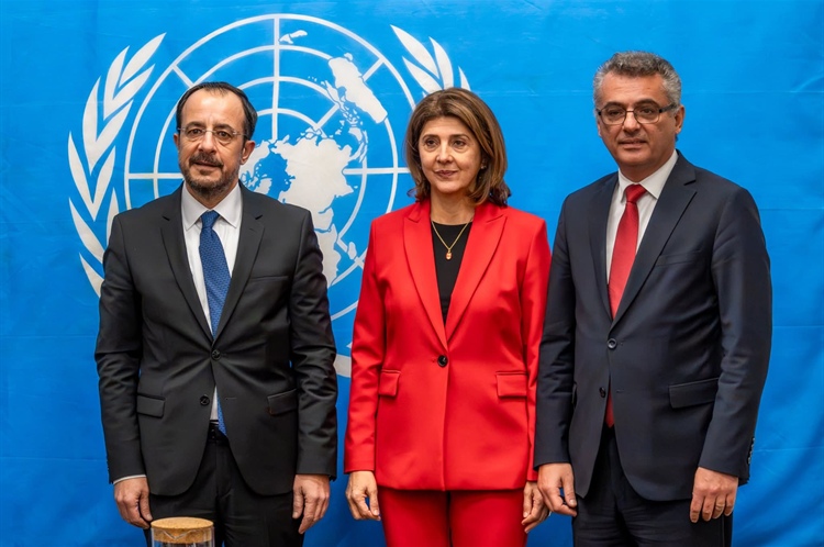 Cumhurbaşkanı Tufan Erhürman ile Rum Lider Nikos Hristodulidis baş...