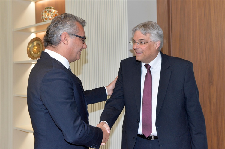 President Tufan Erhürman receives Hans-Peter Jugel, Ambassador of Germany in Nicosia