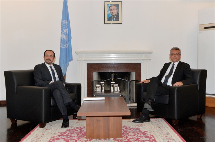 Meeting between President Tufan Erhürman and Greek Cypriot Leader Nikos Christodoulides...