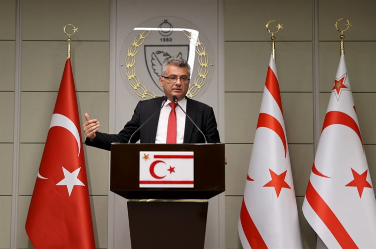 President Tufan Erhürman holds press conference following tête-à-tête meeting with Greek...